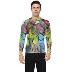 Detail Of A Bright Abstract Painted Art Background Texture Colors Men s Long Sleeve Rash Guard by Ndabl3x