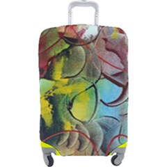 Detail Of A Bright Abstract Painted Art Background Texture Colors Luggage Cover (large) by Ndabl3x