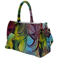 Detail Of A Bright Abstract Painted Art Background Texture Colors Duffel Travel Bag by Ndabl3x