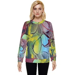 Detail Of A Bright Abstract Painted Art Background Texture Colors Hidden Pocket Sweatshirt by Ndabl3x