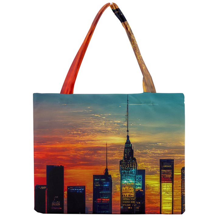 New York City Skyline Usa Mini Tote Bag