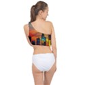 New York City Skyline Usa Spliced Up Bikini Top  View2