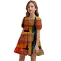 New York City Skyline Usa Kids  Short Sleeve Dolly Dress View2