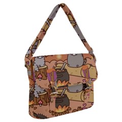 Pusheen Cute Fall The Cat Buckle Messenger Bag by Ndabl3x