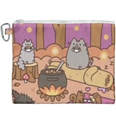 Pusheen Cute Fall The Cat Canvas Cosmetic Bag (xxxl) by Ndabl3x