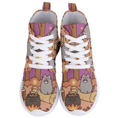 Pusheen Cute Fall The Cat Women s Lightweight High Top Sneakers by Ndabl3x