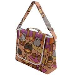 Pusheen Cute Fall The Cat Box Up Messenger Bag by Ndabl3x