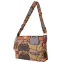 Pusheen Cute Fall The Cat Full Print Messenger Bag (S) View1