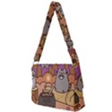 Pusheen Cute Fall The Cat Full Print Messenger Bag (S) View2