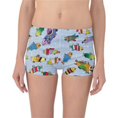 Fish Ocean Sea Water Diving Blue Reversible Boyleg Bikini Bottoms by Ndabl3x