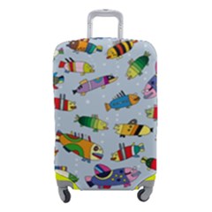 Fish Ocean Sea Water Diving Blue Luggage Cover (small) by Ndabl3x