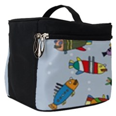 Fish Ocean Sea Water Diving Blue Make Up Travel Bag (small) by Ndabl3x