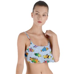 Fish Ocean Sea Water Diving Blue Layered Top Bikini Top  by Ndabl3x