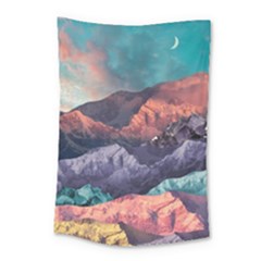 Adventure Psychedelic Mountain Small Tapestry by Ndabl3x