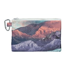 Adventure Psychedelic Mountain Canvas Cosmetic Bag (medium) by Ndabl3x