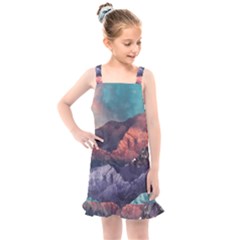 Adventure Psychedelic Mountain Kids  Overall Dress by Ndabl3x