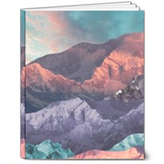 Adventure Psychedelic Mountain 8  X 10  Hardcover Notebook