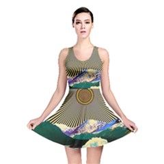 Surreal Art Psychadelic Mountain Reversible Skater Dress by Ndabl3x