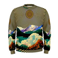 Surreal Art Psychadelic Mountain Men s Sweatshirt by Ndabl3x