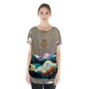 Surreal Art Psychadelic Mountain Skirt Hem Sports Top View1