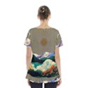 Surreal Art Psychadelic Mountain Skirt Hem Sports Top View2