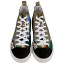 Surreal Art Psychadelic Mountain Men s Mid-Top Canvas Sneakers View1