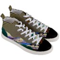 Surreal Art Psychadelic Mountain Men s Mid-Top Canvas Sneakers View3