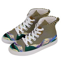 Surreal Art Psychadelic Mountain Men s Hi-top Skate Sneakers by Ndabl3x