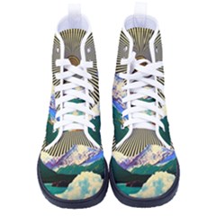 Surreal Art Psychadelic Mountain Men s High-top Canvas Sneakers