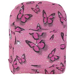 Pink Glitter Butterfly Full Print Backpack by Ndabl3x