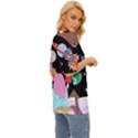 Girl Bed Space Planet Spaceship Oversized Basic T-Shirt View3