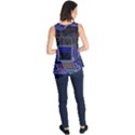 Blue Computer Monitor With Chair Game Digital Art Sleeveless Tunic View2