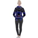 Blue Computer Monitor With Chair Game Digital Art Women s Overhead Hoodie View2