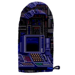 Blue Computer Monitor With Chair Game Digital Art Microwave Oven Glove by Bedest