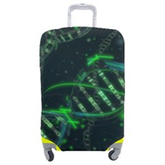 Green And Black Abstract Digital Art Luggage Cover (medium) by Bedest