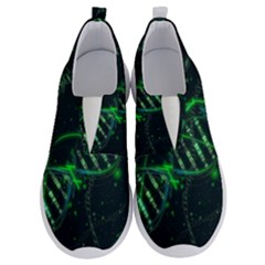 Green And Black Abstract Digital Art No Lace Lightweight Shoes by Bedest