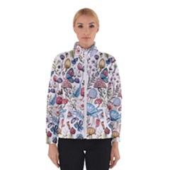 Mushroom Pattern Women s Bomber Jacket