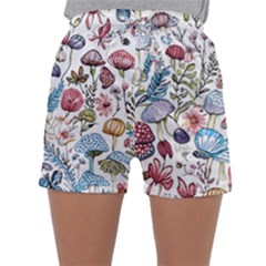 Mushroom Pattern Sleepwear Shorts by Valentinaart