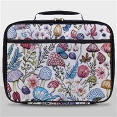 Mushroom Pattern Full Print Lunch Bag by Valentinaart