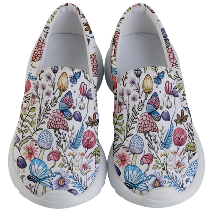 Mushroom pattern Kids Lightweight Slip Ons