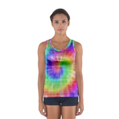 Watercolor-batik Sport Tank Top  by nateshop