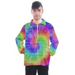 Watercolor-batik Men s Half Zip Pullover by nateshop