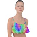 Watercolor-batik Frill Bikini Top View1