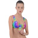 Watercolor-batik Front Tie Bikini Top View1