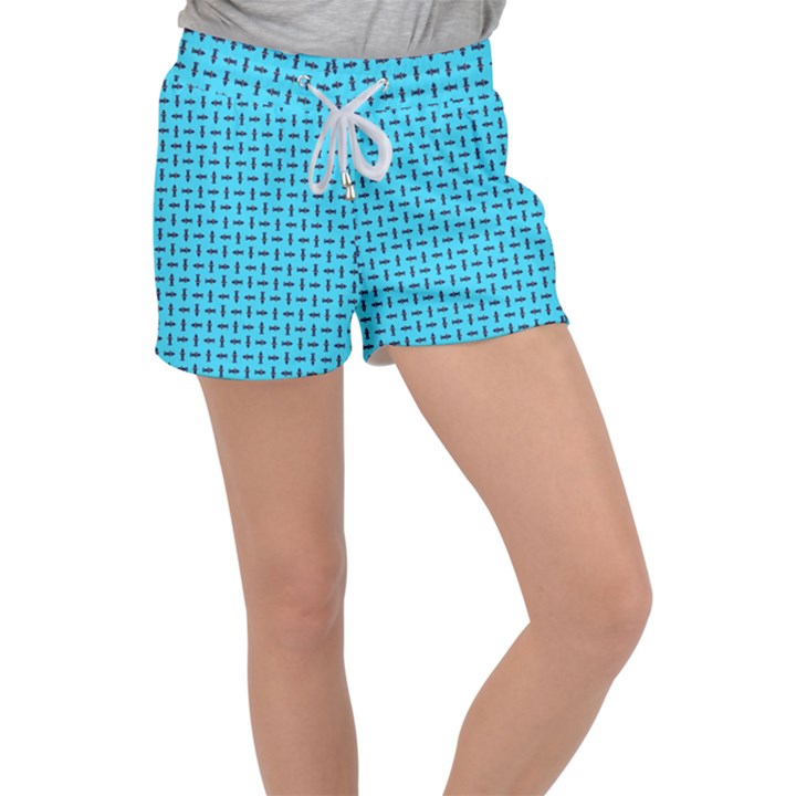 Pattern-123 Women s Velour Lounge Shorts