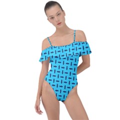 Pattern-123 Frill Detail One Piece Swimsuit by nateshop