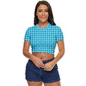 Pattern-123 Side Button Cropped T-Shirt View1