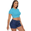 Pattern-123 Side Button Cropped T-Shirt View3