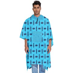 Pattern-123 Men s Hooded Rain Ponchos by nateshop