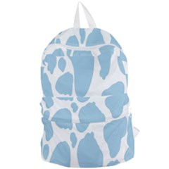 Cow Print, Aesthetic, Y, Blue, Baby Blue, Pattern, Simple Foldable Lightweight Backpack by nateshop